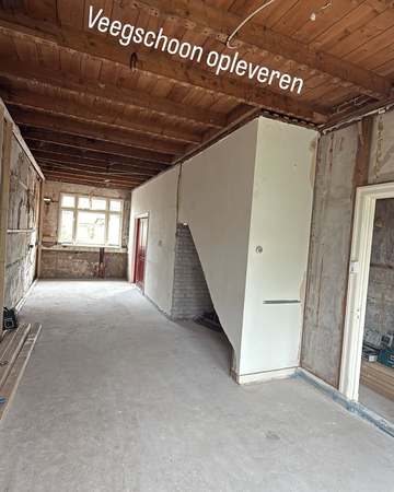 Ruimte veegschoon opgeleverd na sloop
